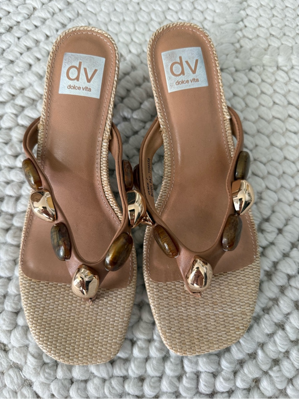 Dolce Vita Beaded Block Heel Sandals